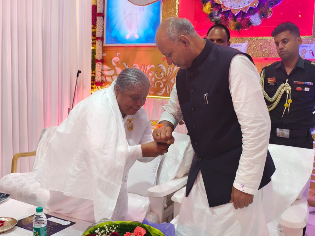 Tying Rakhi to the Hon'ble Governor of Meghalaya-Shri CH Vijayashankar
