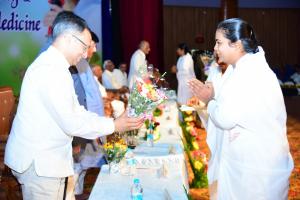 2. Stage Guest Welcomed by BK Teachers