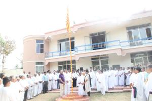 2.Shiva Dhwaj was unfurled at GyanSarovar retreat Centre.