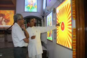 4. BK Ramachandra Brother giving Sandesh to Public's
