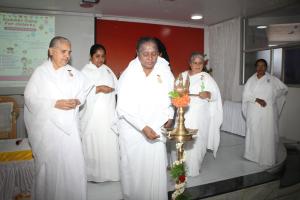 2.Innogural Program Lighting the Lamp by BK Lakshmi Behn ( Mysore Sub-zonal Incharge) BK Sharada Behn ( GSRC Coordinator) & others.