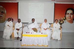 3. BK Lakshmi Behn ginving the Blessings on her speech to  all childrens