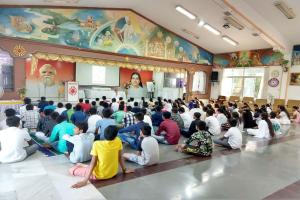 3. Rashmi Behn Conducting the Session about the awareness of  Soul & Supream soul