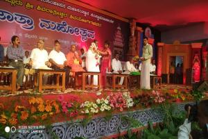 8. BK Lakshmiji honored by Guest