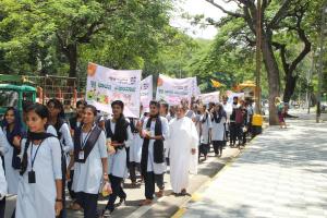 2. Government PU Colllege students with BK's on the path of awareness